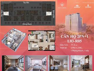 Bán cc eden garden thái bình, 2,371 tỷ, 77,3m2, view đẹp, uy tín, q. thái bình