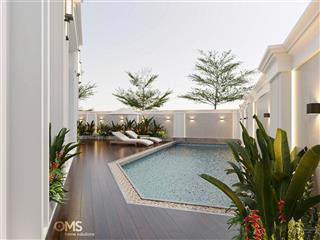 Bán biệt thự hồ bơi lâm quang ky, thạnh mỹ lợi, quận 2. dt 18 x 20m. xd 4 tầng. giá 49 tỷ