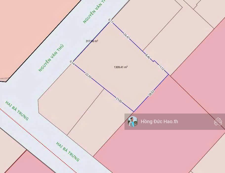 Bán đất mt đường nguyễn văn thủ, đa kao, quận 1, dt 31 x44m. ctxd 3 hầm  15 tầng. giá 1300 tỷ