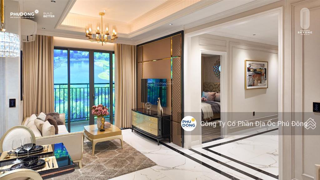 Phú đông sky one, 56m2 2pn 1wc, 100% căn hộ có ban công và logia, chỉ từ 34tr/m2, tt 10% nhận nhà
