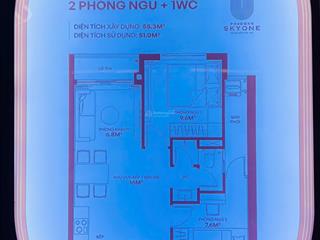 Phú đông skyone, 56m2 2pn1wc, căn hộ đẹp nhất dự án với mức giá cực kỳ cạnh tranh chỉ 2 tỷ 280