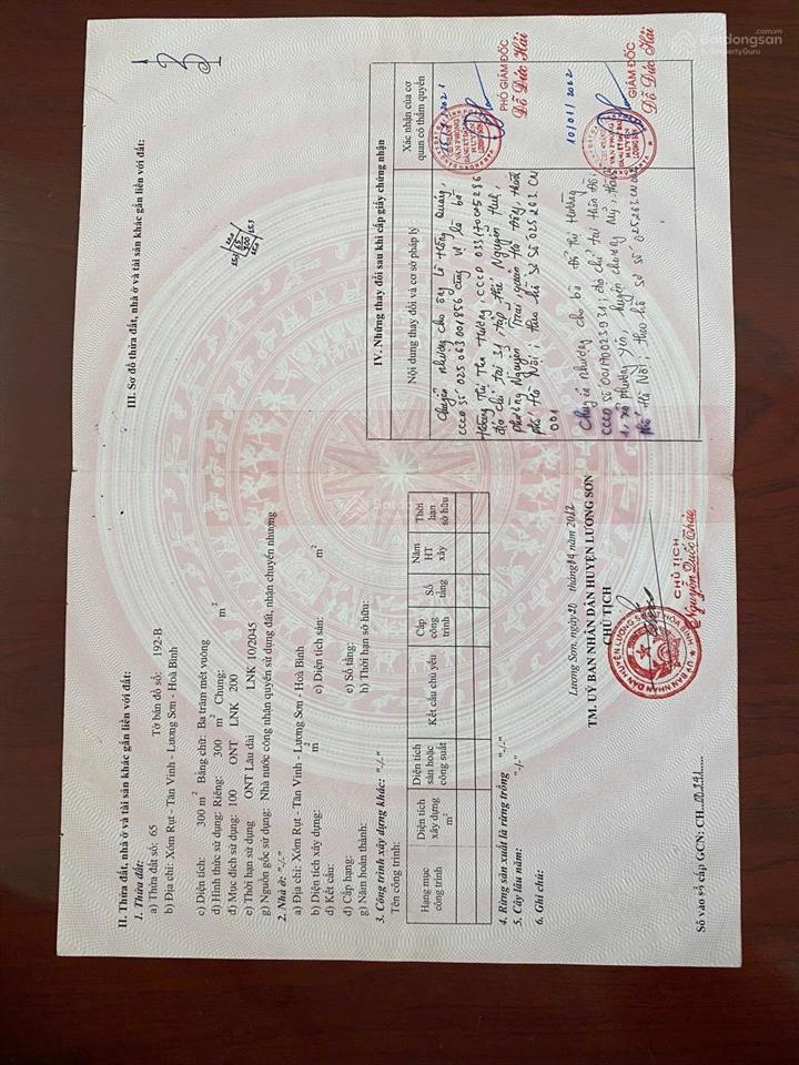 Cần tiền nên bán lô đất 300m có 200m thổ cư vuông như cái bánh tại tân vinh lương sơn giá rẻ