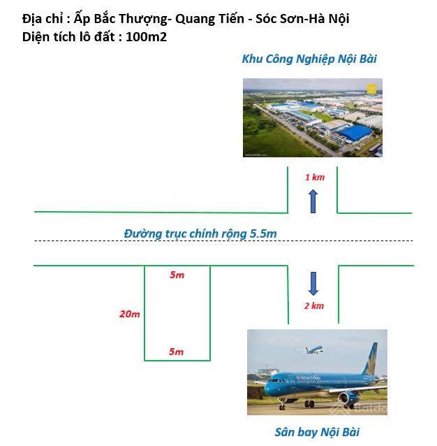 Chính chủ cần bán lô rẻ nhất trục chính bắc thượng quang tiến, giáp kcn nội bài