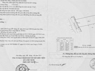 Đất cần bán 2 mặt tiền trước sau đường lê thị hà, dt 1723m2 tiện kinh doanh, sổ hồng riêng