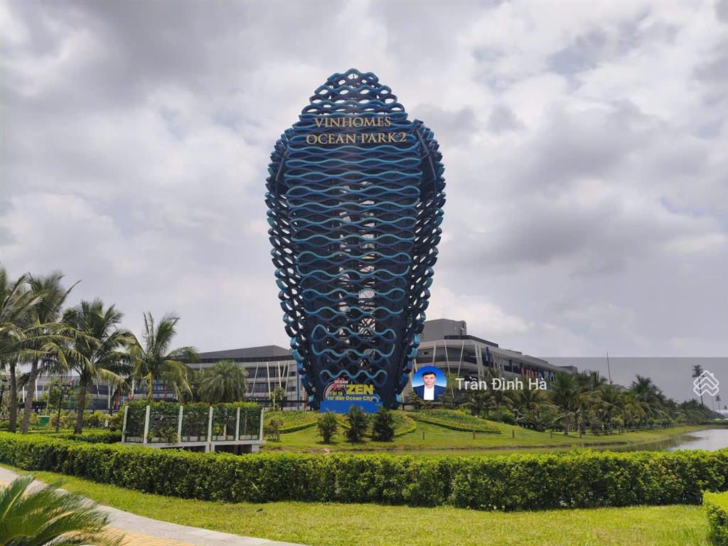 Nhà 4 tầng xây thô, cọ xanh ocean park 2 nghĩa trụ, dt 87.5m2, mt 5m, ôtô đỗ, 12.35 tỷ hưng yên