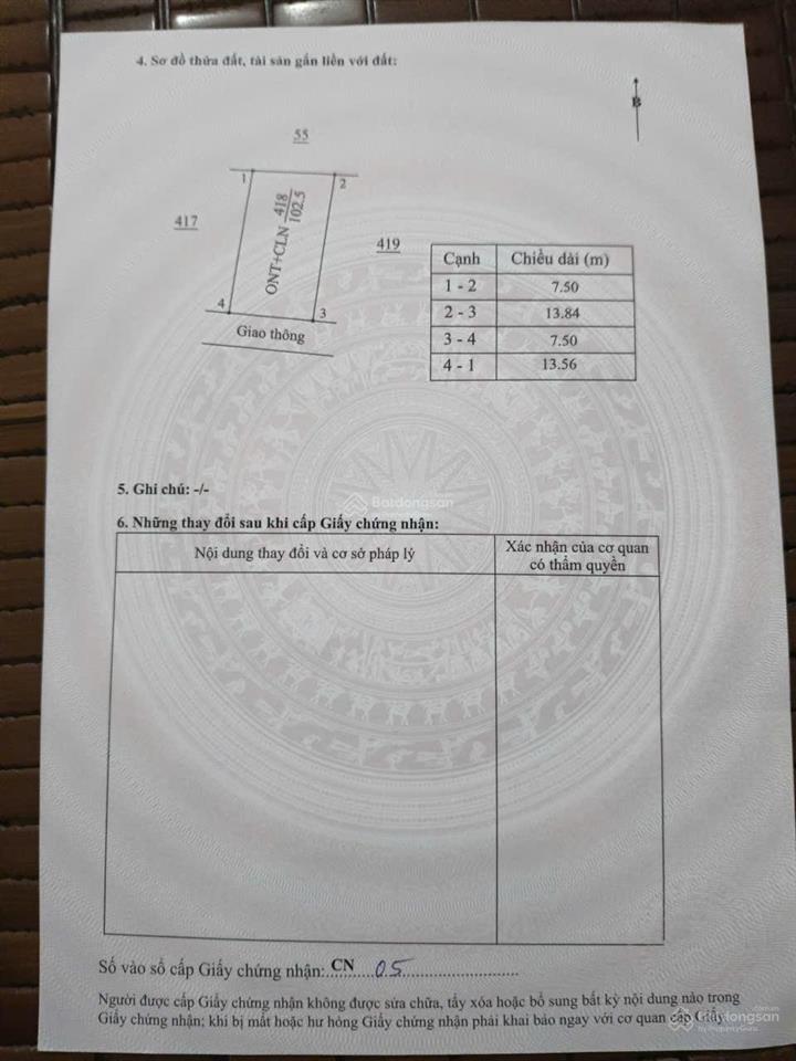 Bán siêu phẩm dt 102m2 mặt tiền 7,5m đất tây ninh, tiền hải, thái bình