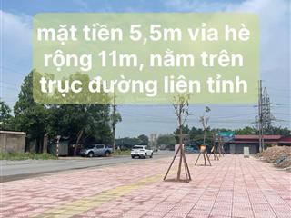 Bán đất nền mặt đường đông anh  hà nội  mặt tiền 5,5m vìa hè 11m
