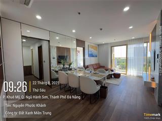 Giá cực sốc cho căn hộ 2pn, 77.4 m2 view trực diện biển mỹ khê, nội thất cao cấp, layout rộng rãi