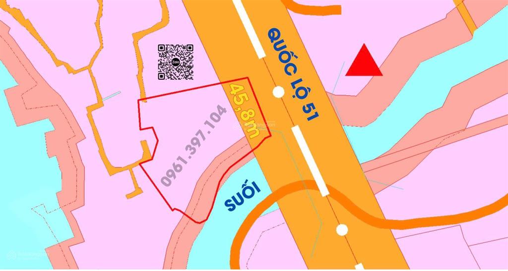 48m mặt tiền quốc lộ 51, 5000m2 giá 44 tỷ, view suối