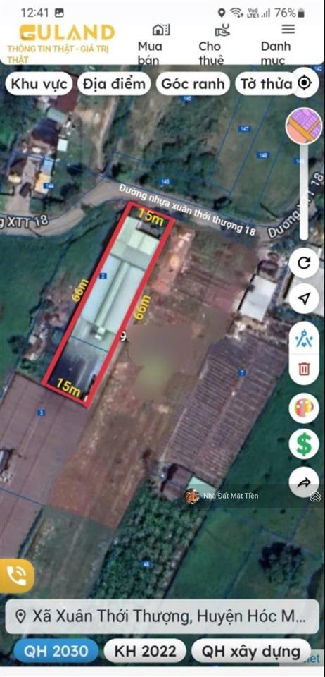 Bán gấp nhà xưởng 1100m2,mt nhựa 12m, gần ngã 3 giồng, bà điểm, tp.hcm