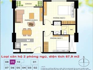 Bán gấp căn hộ parcspring 2pn 1wc 68m2 giá chỉ 3,4 tỷ