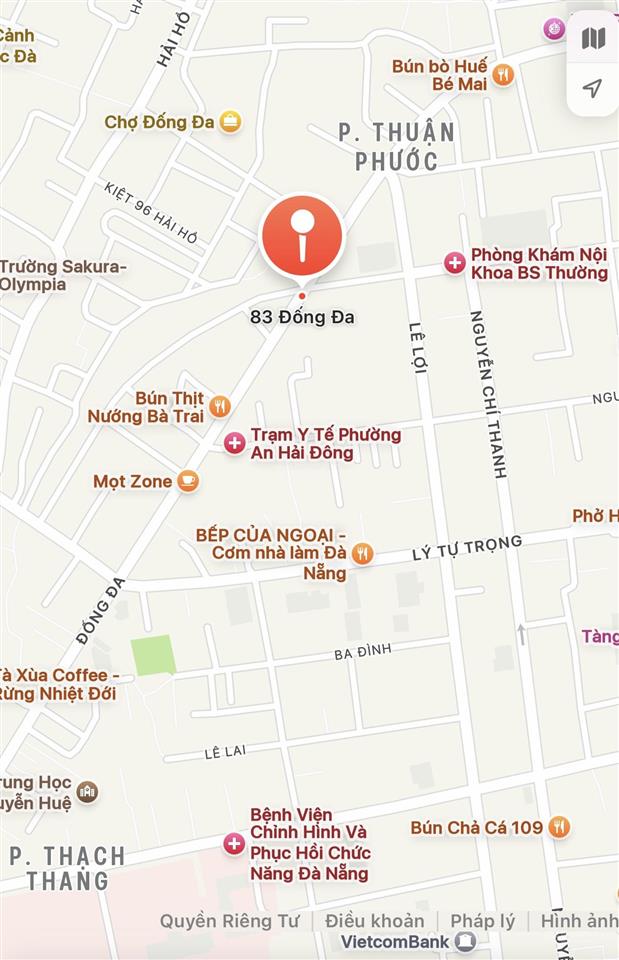 Bán lô đất khủng 488m2 mặt tiền đường đống đa hải châu đà nẵng dt 488m2, ngang 12m nở hậu 12,6m