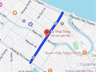 Bán đất 266m2 gốc 2 mặt tiền đường lý thái tông, liên chiểu, đà nẵng
 dt 266m2, ngang 10,5m