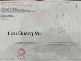 Chính chủ bán lô đất mt lưu quang vũ, ngũ hành sơn, đà nẵng(sát trần đại nghĩa)