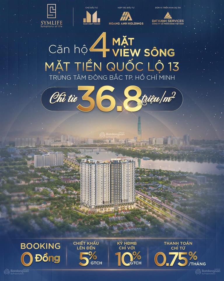 Symlife căn hộ giá tuyệt chủng đầu tư lời ngay 500 triệu/căn. booking 30tr mua tặng ngay 30 triệu