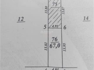 Đất tân phong, thụy phương, dt 67m2, mt 4,9m, giá chào hơn 8 tỷ, có thương lượng, ô tô đỗ cửa