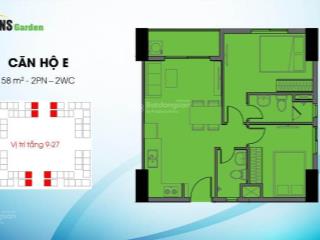 Siêu hời! bán căn hộ tại bcons garden, 1.6 tỷ, 57m2, 2pn  2wc