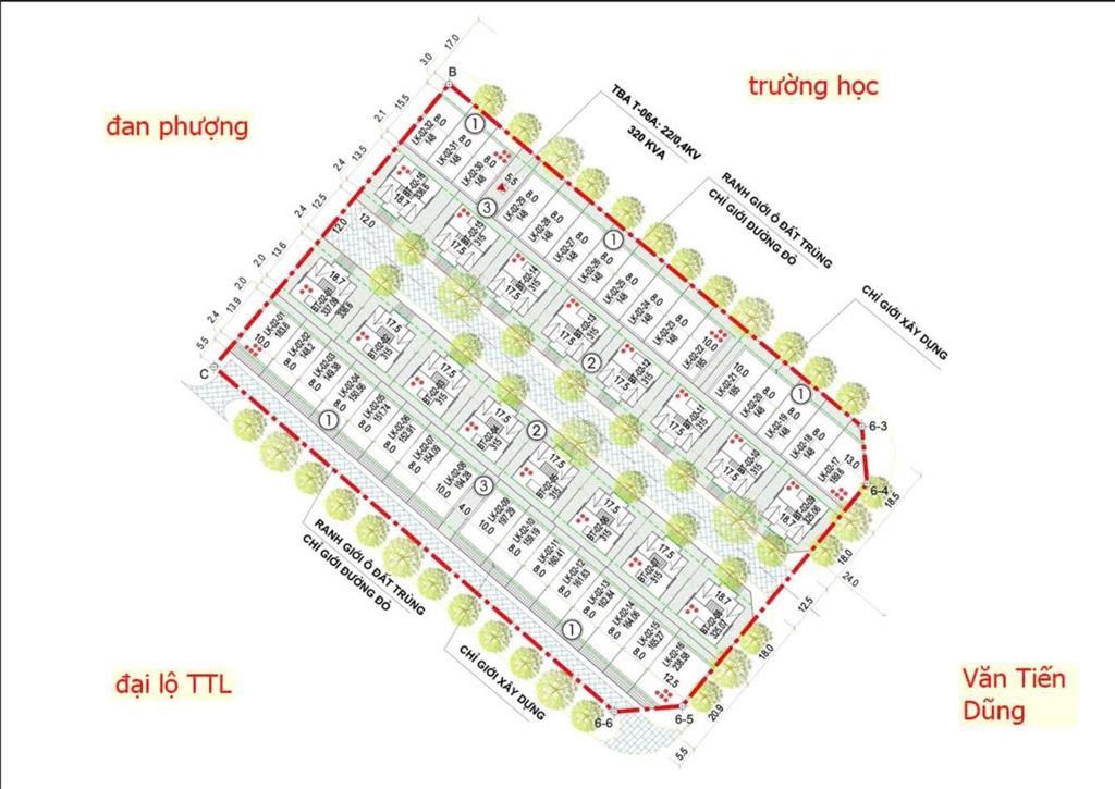 Bán nhà liền kề shophouse mặt đường tây thăng long