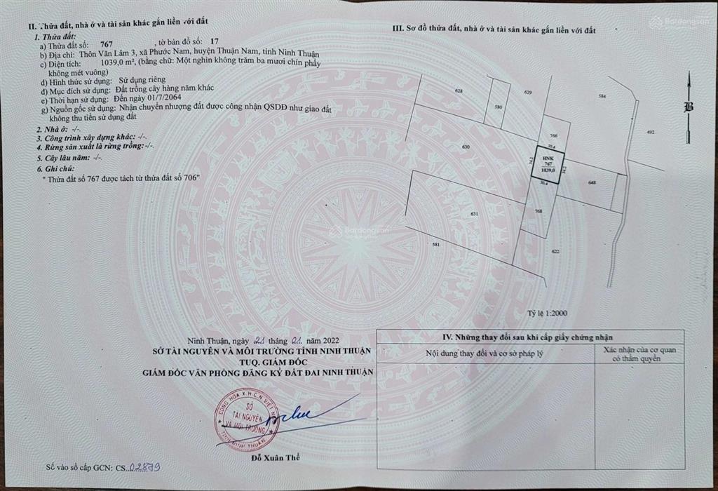 Bán đất khu trung tâm hành chính huyện thuận nam