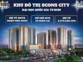 Cơ hội cuối cùng sở hữu căn hộ trong khu phức hợp bcons city  thanh toán 480tr (~20%) nhận nhà !