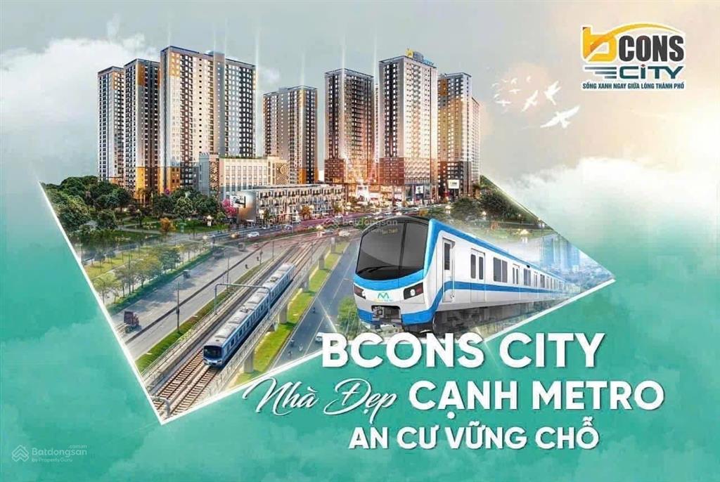 Bán căn góc bcons city, bàn giao full nội thất, nhận nhà ngay. giá 2,95 tỷ