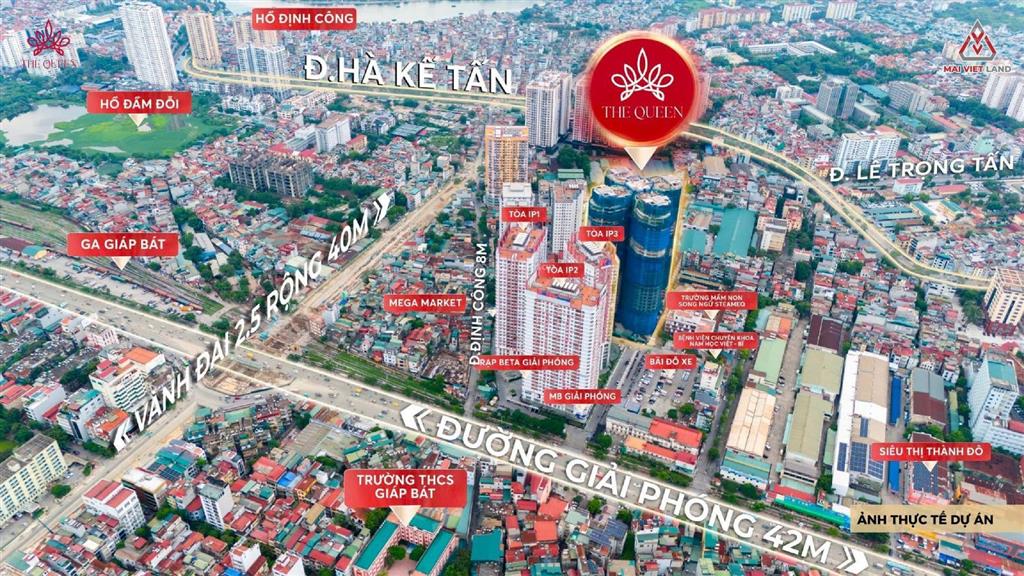 Full bảng giá, csbh dự án the queen 360 giải phóng, chiết khấu lên đến 1,3 tỷ, giá từ 9x triệu/m2