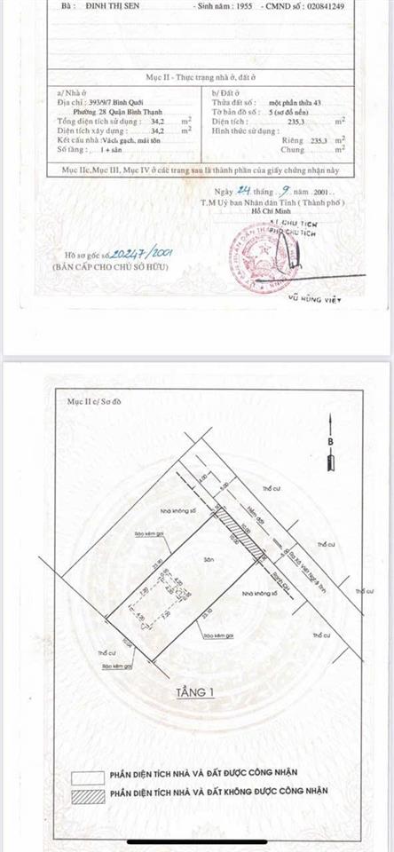 Bán 248m2 đất thổ cư hẻm xe hơi 5m gần mặt tiền đường và sông sài gòn