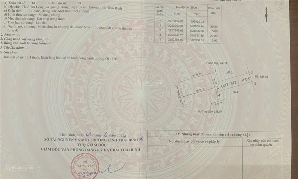 Cc cần bán gấp 100m2 đất khu thị tứ, gần ubnd xã quang trung, kinh doanh sầm uất ngày đêm, ôtô vào