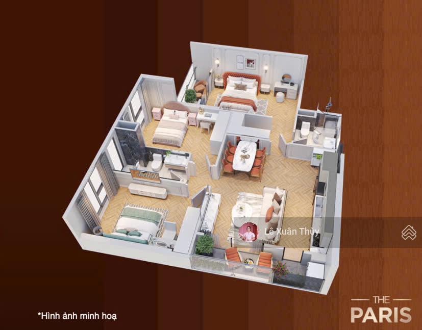 Chính chủ gửi bán căn 3 pn, trục 05 tòa paris 6, tầng trung, đông nam vinhomes.  0869 547 ***