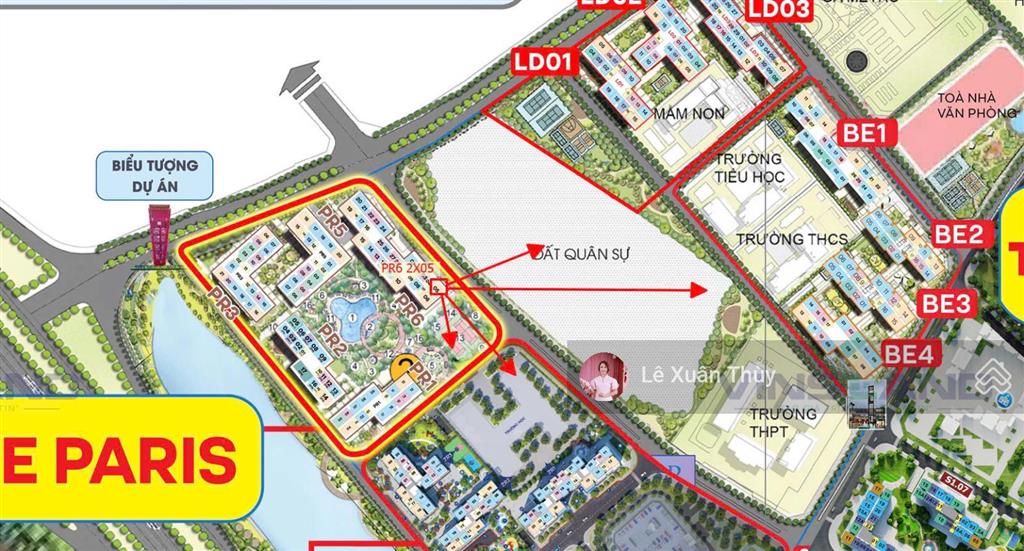 Chính chủ gửi bán căn 3 pn, trục 05 tòa paris 6, tầng trung, đông nam vinhomes.  0869 547 ***