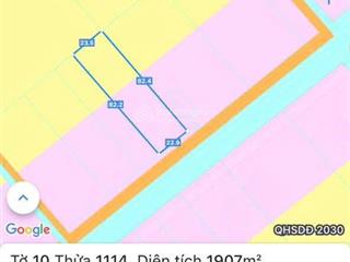 1907m2 đất lúa, có 300m2 thổ cư, được lên thêm 50m đầu ngang 23x82m, xe hơi tới nơi