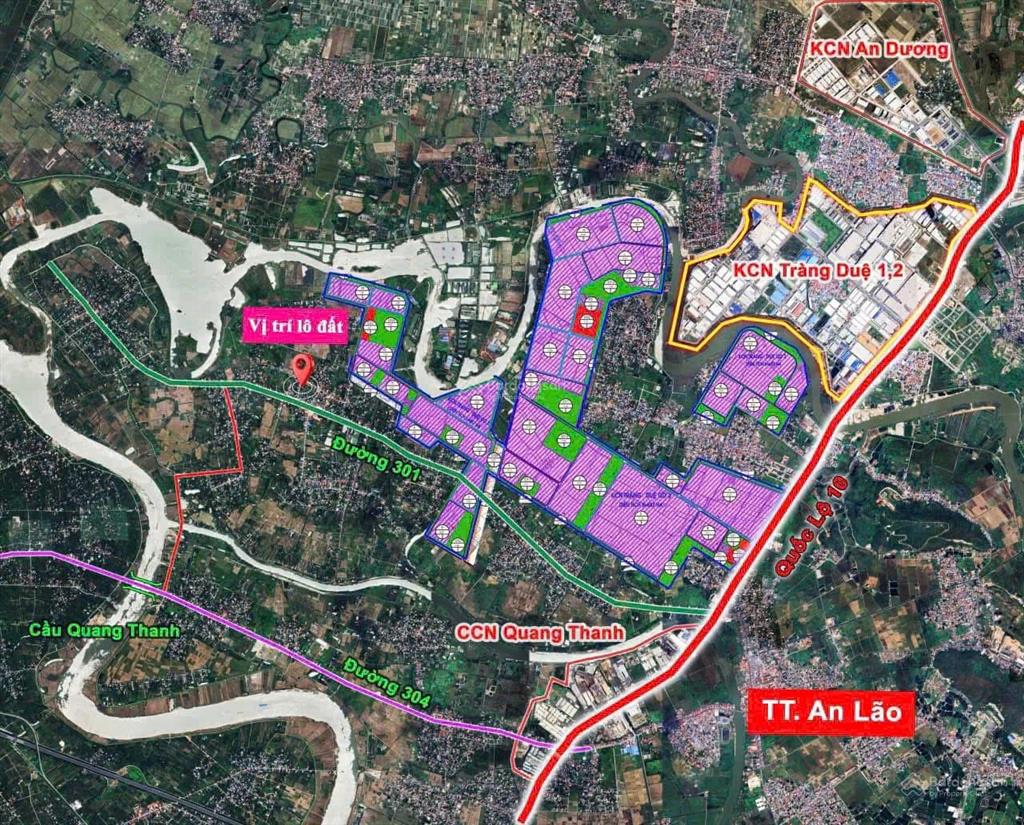 (tin hot) đón sóng kcn tràng duệ 3, an lão, hải phòng, 62m2 mt 5m, ô tô đỗ cửa, giá 600  790tr