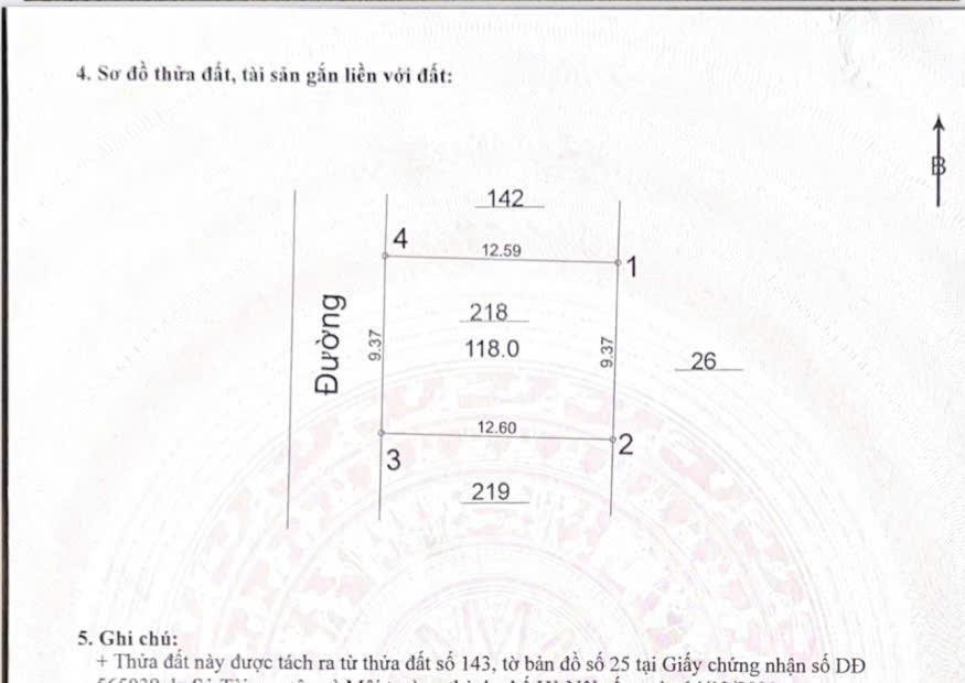 Nhỉnh 3 tỷ, gia đình bán lô đất 118m² phú cát, hòa lạc mặt tiền 9.37m, đường đẹp