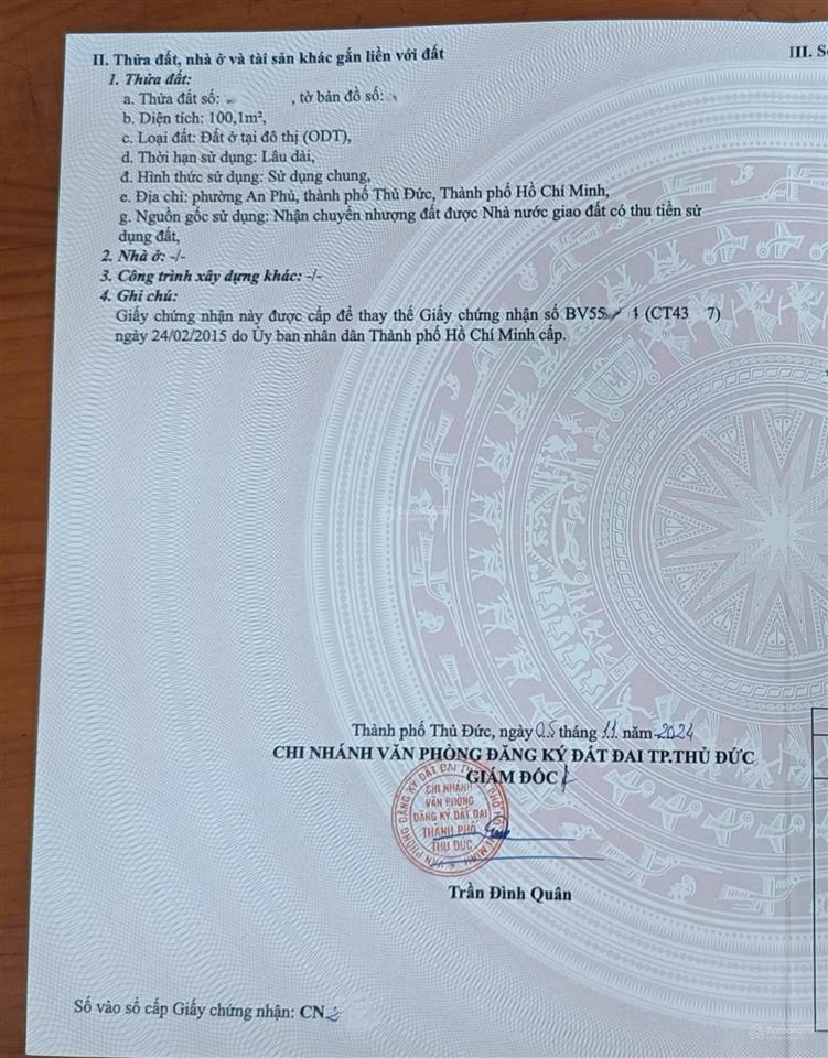 Hàng hiếm tại an phú, q2, hcm chỉ với 22 tỷ, 5x20m đất nền dự án mặt tiền đường số 7 an phú quận 2