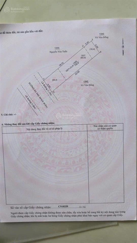 Đất mt kinh doanh dx043,phú mỹ,thủ dầu một,bd.dt 5x22,tc 60m2,giá 3.59 tỷ