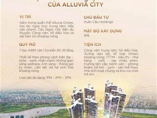 Mở bán quỹ căn alluvia city view sông, đặc quyền suối khoáng nóng và bến du thuyền