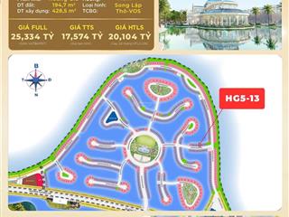 Hàng hiếm biệt thự song lập hoàng gia đông tứ trạch hg5 giá 17.5 tỷ, full chính sách tháng ngâu