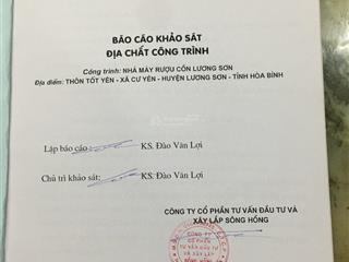 Chuyển nhượng nhà máy sản xuất rượu tại lương sơn, hòa bình chỉ 1.5 triệu/m2.  0916 484 ***