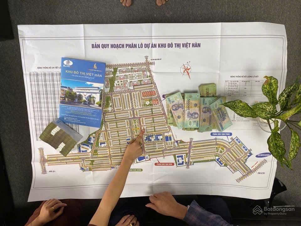 Chỉ 2 tỷ/lô  chính chủ gửi 3 lô đất nền kđt việt hàn(phổ yên) sổ đỏ lâu dài  đối diện kcn samsung