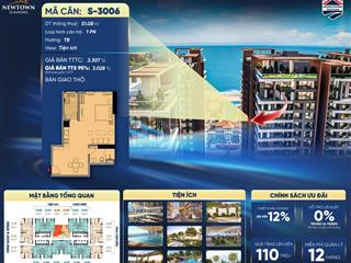 Căn hộ 1pn s  3006 newtown diamond phân phối độc quyền tại hoàng phương corp
