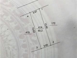 Đất đa sỹ, kiến hưng, hà đông 50,2m2, mt 3,6m, hơn 6 tỷ, đường thông, ô tô tránh