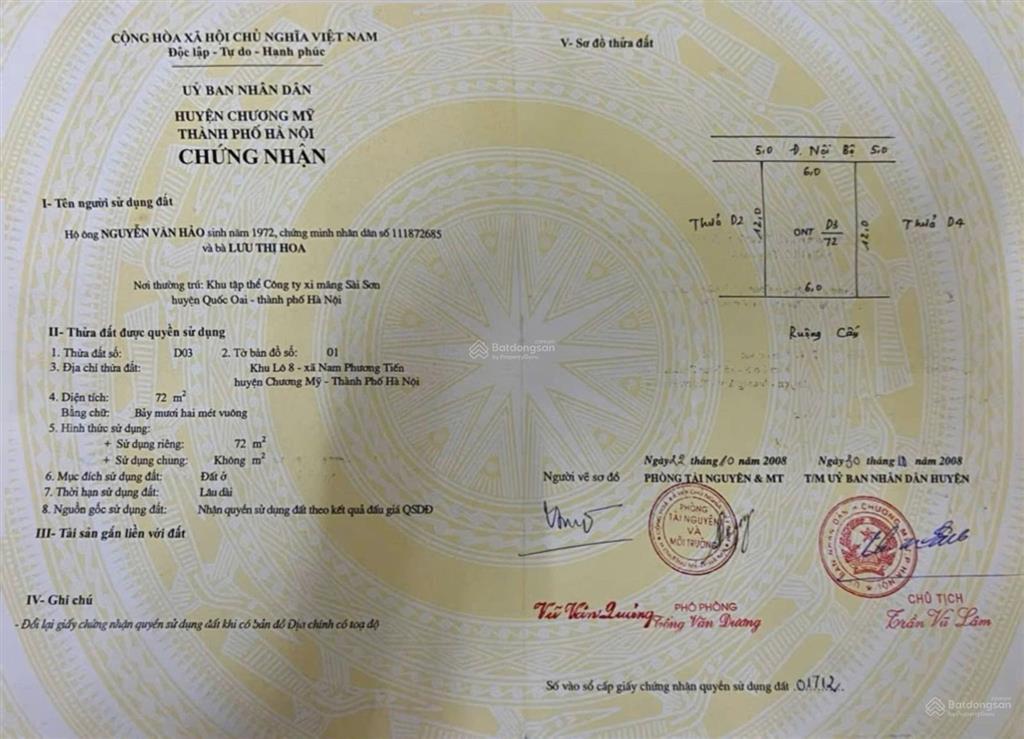Em đang cần bán gấp lô đất ngay ủy ban xuân mai với chợ cá giá bán rút vốn