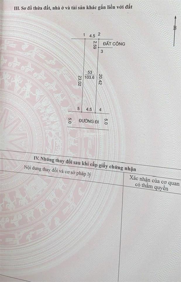 Chú em đang nhờ bán lô đất 103 m2 full thổ cư  đất đẹp nhất xã đại yên