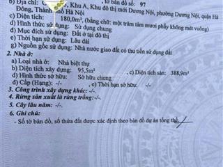 Bán biệt thự an quý 31.5 tỷ, dt 180m2, mt 9m, 3 tầng thô, kđt dương nội, hà đông