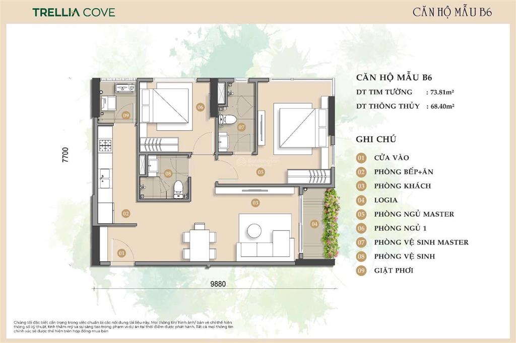 Bán căn góc 2pn 2wc trellia cove mizuki park thanh toán giãn, chiết khấu đến 11%