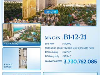 Căn hộ cao cấp blanca city vũng tàu sun group. dt 37m2 chỉ 3,7 tỷ.  0777 066 ***