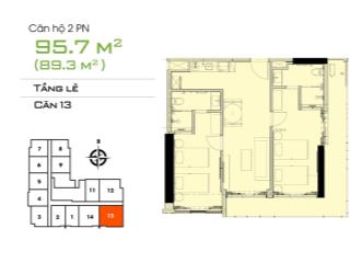 Suất ngoại giao csj tower, căn góc 2pn full ban công rộng dt 96m2. chỉ 4,3 tỷ.  0777 066 ***