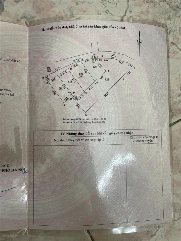 Siêu phẩm!đất đẹp còn sót lại 39,1m2 oto vào đất,tặng nhà c4,mt rộng,ở hay xây ccmn đều đẹp 6,2 tỷ