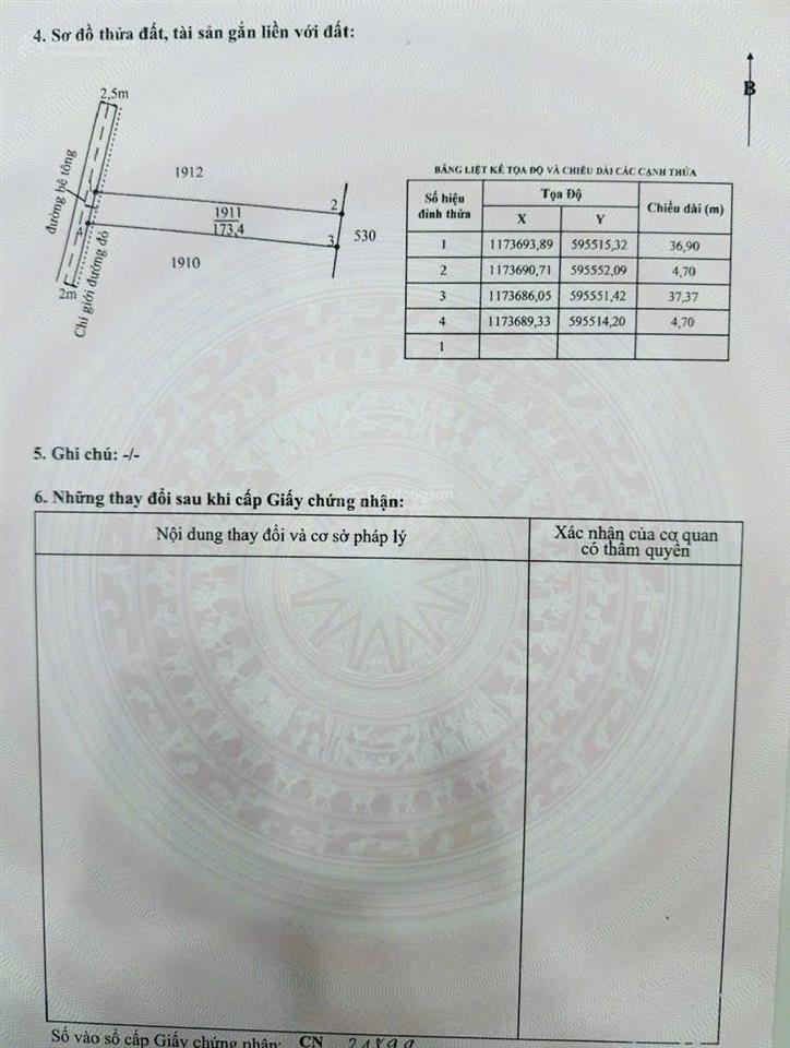 Bán đất 173,5m đường xe hơi xã mỹ lộc cần giuộc long an,giá 1 tỷ 280tr shr đất sạch khu dân cư đông