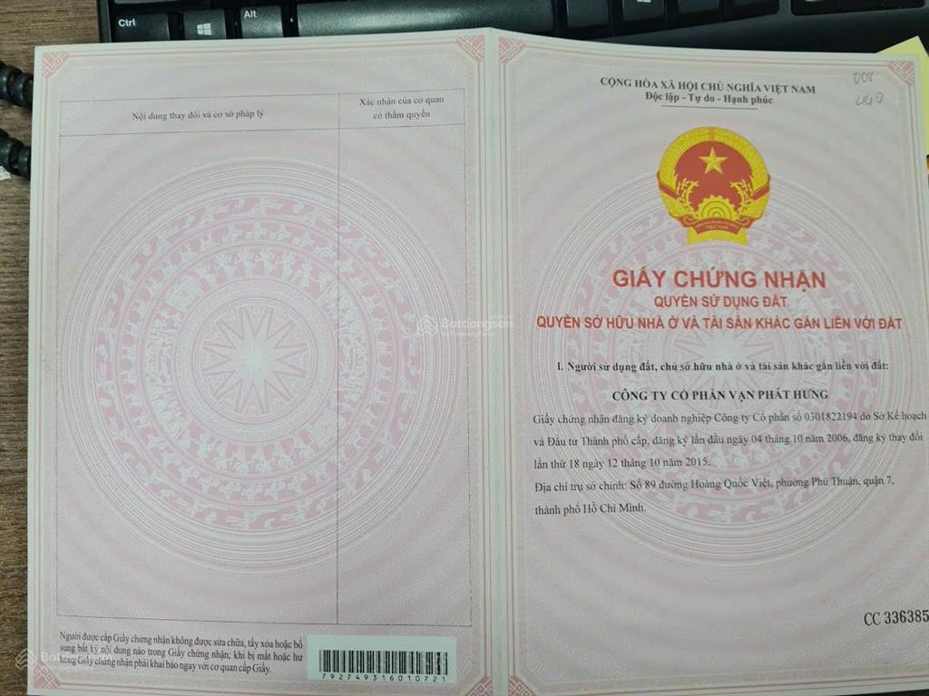 Cập nhật tháng 12, giá tốt nhất phú mỹ vạn phát hưng. diện tích 126m2  giá 18,5 tỷ.  0986 766 ***